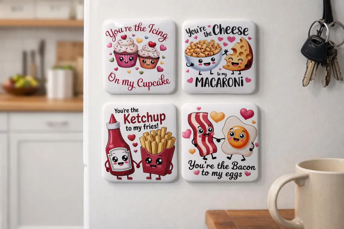 Grappige Food Liefde Magneten - Set van 4 - Image 5