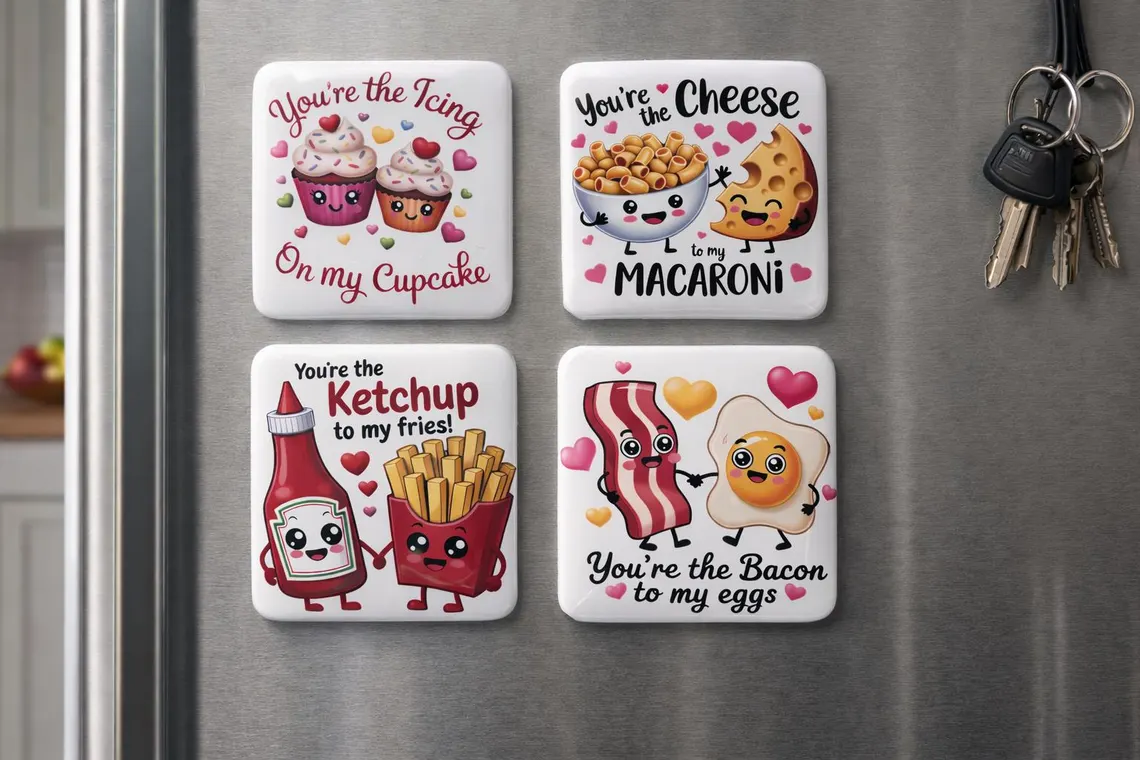 Grappige Food Liefde Magneten - Set van 4 - Image 4