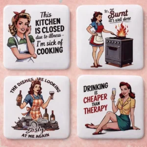 Retro magneten - Set van 4
