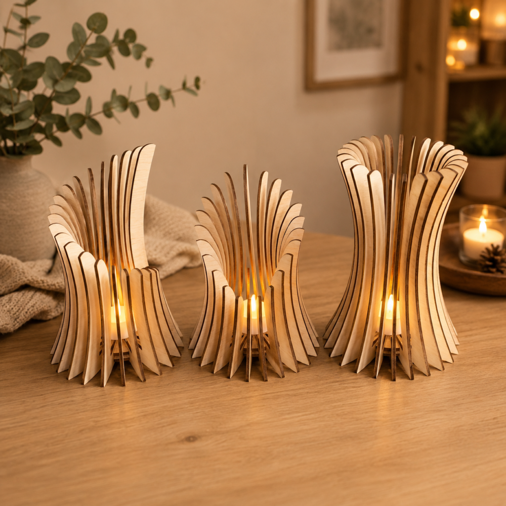 Houten Theelichtjes
