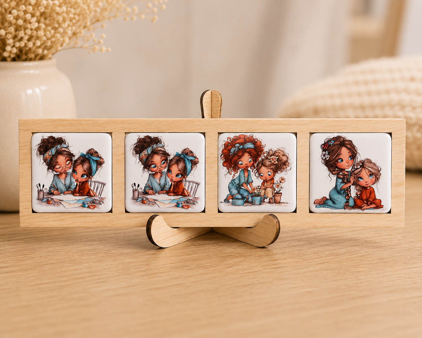Houten Magneetkader voor 4 Magneten - Image 3